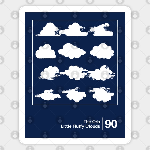 Little Fluffy Clouds / Minimal Graphic Artwork Design Magnet by saudade